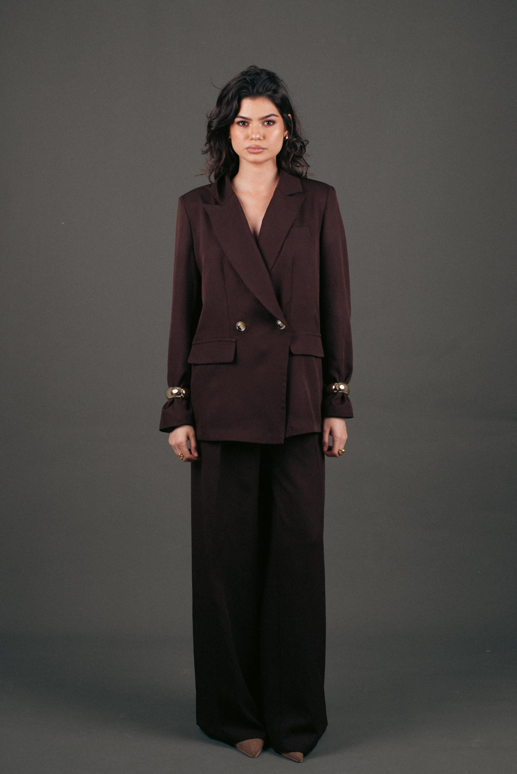 Brown luxe suit