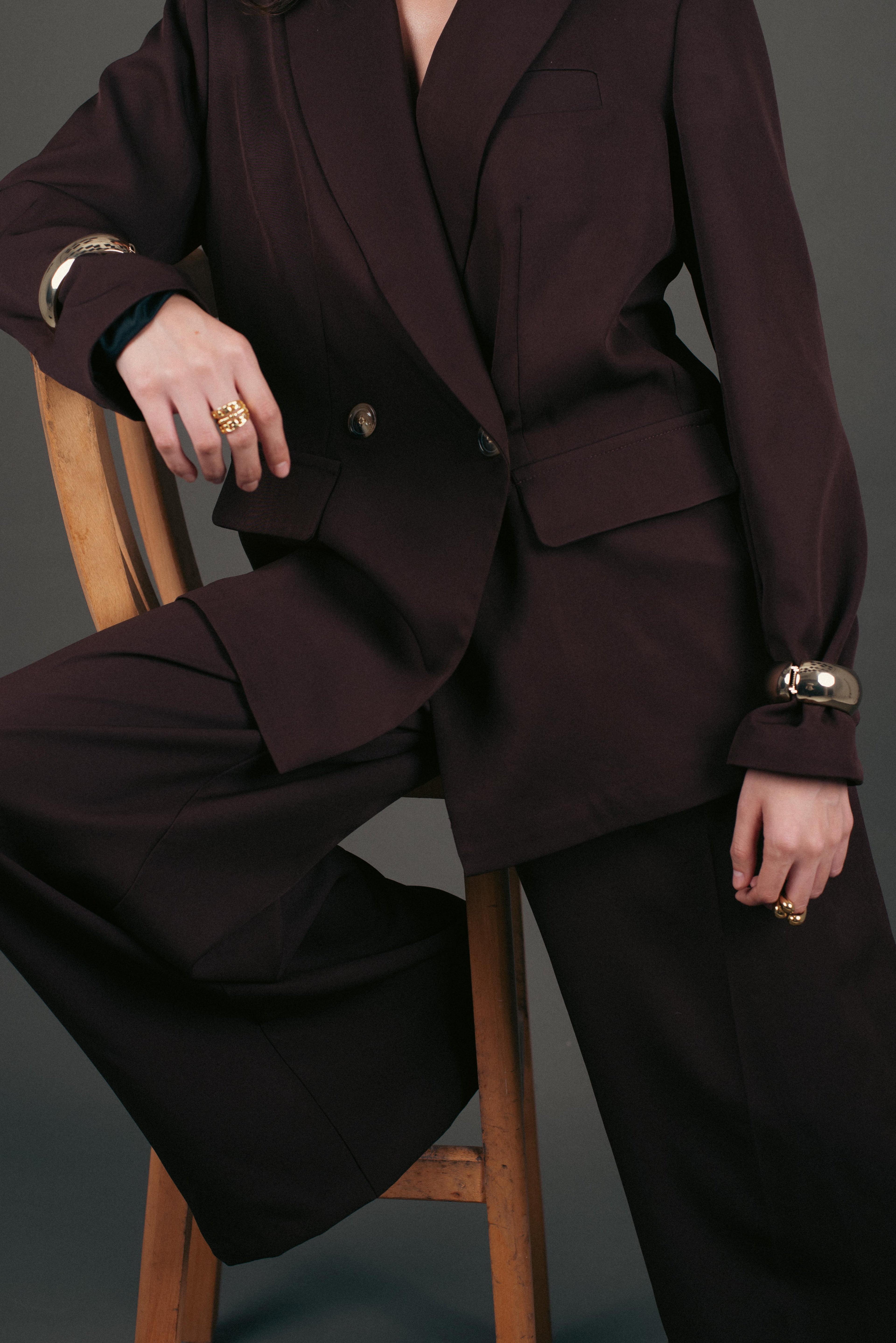 Brown luxe suit