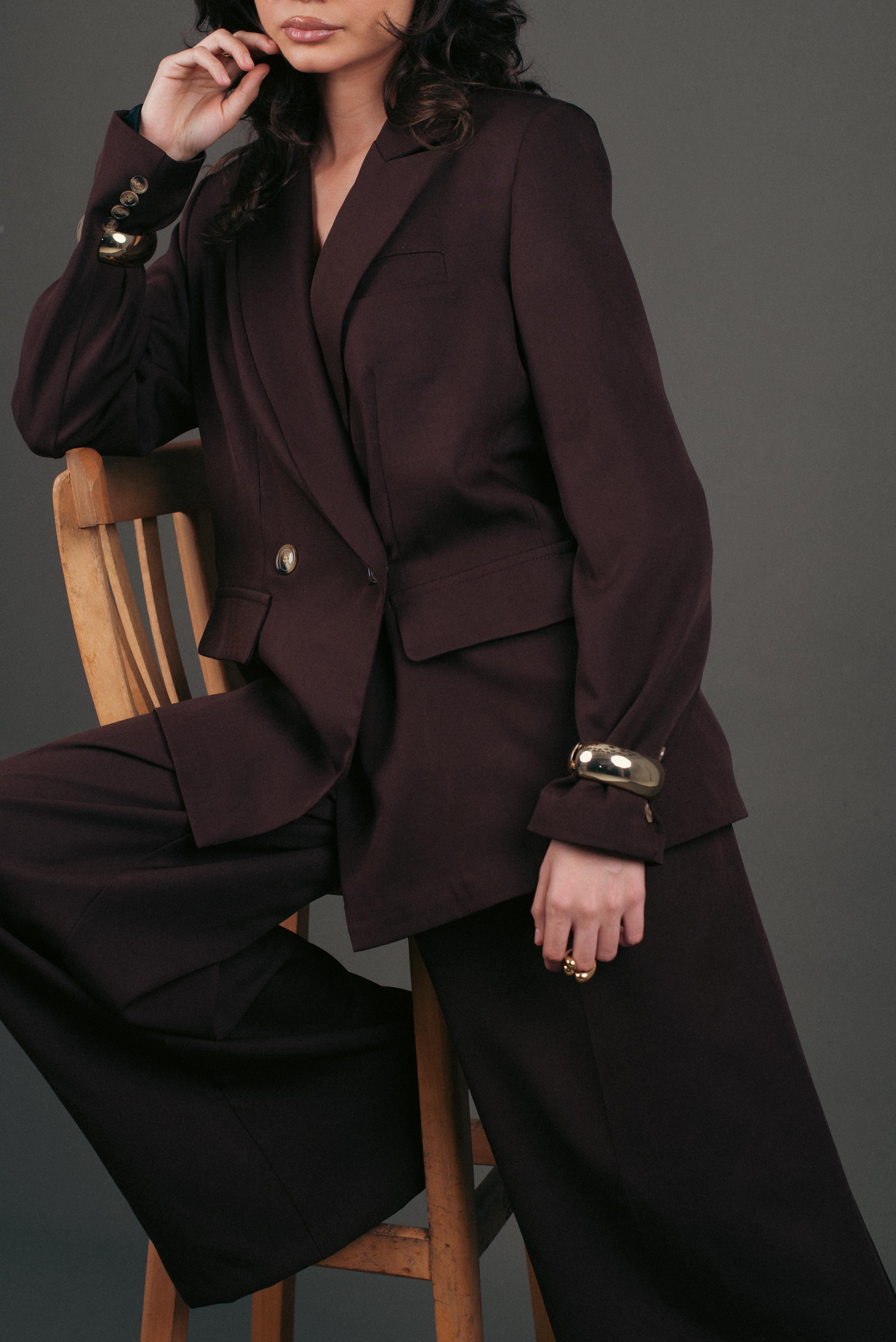 Brown luxe suit