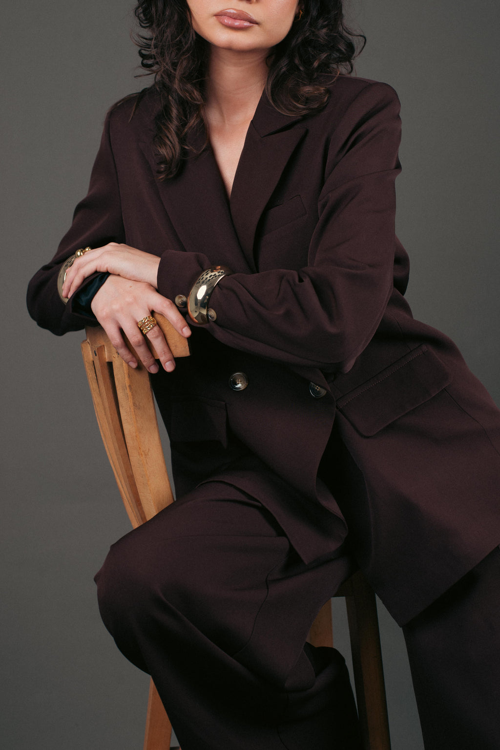 Brown luxe suit