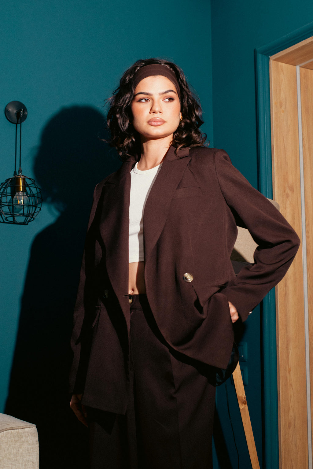 Brown luxe suit