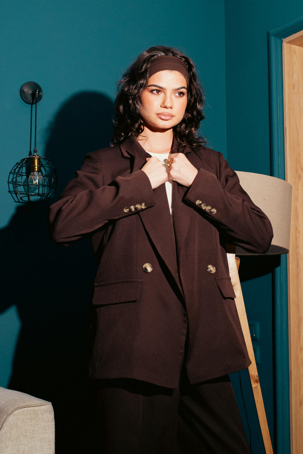 Brown luxe suit